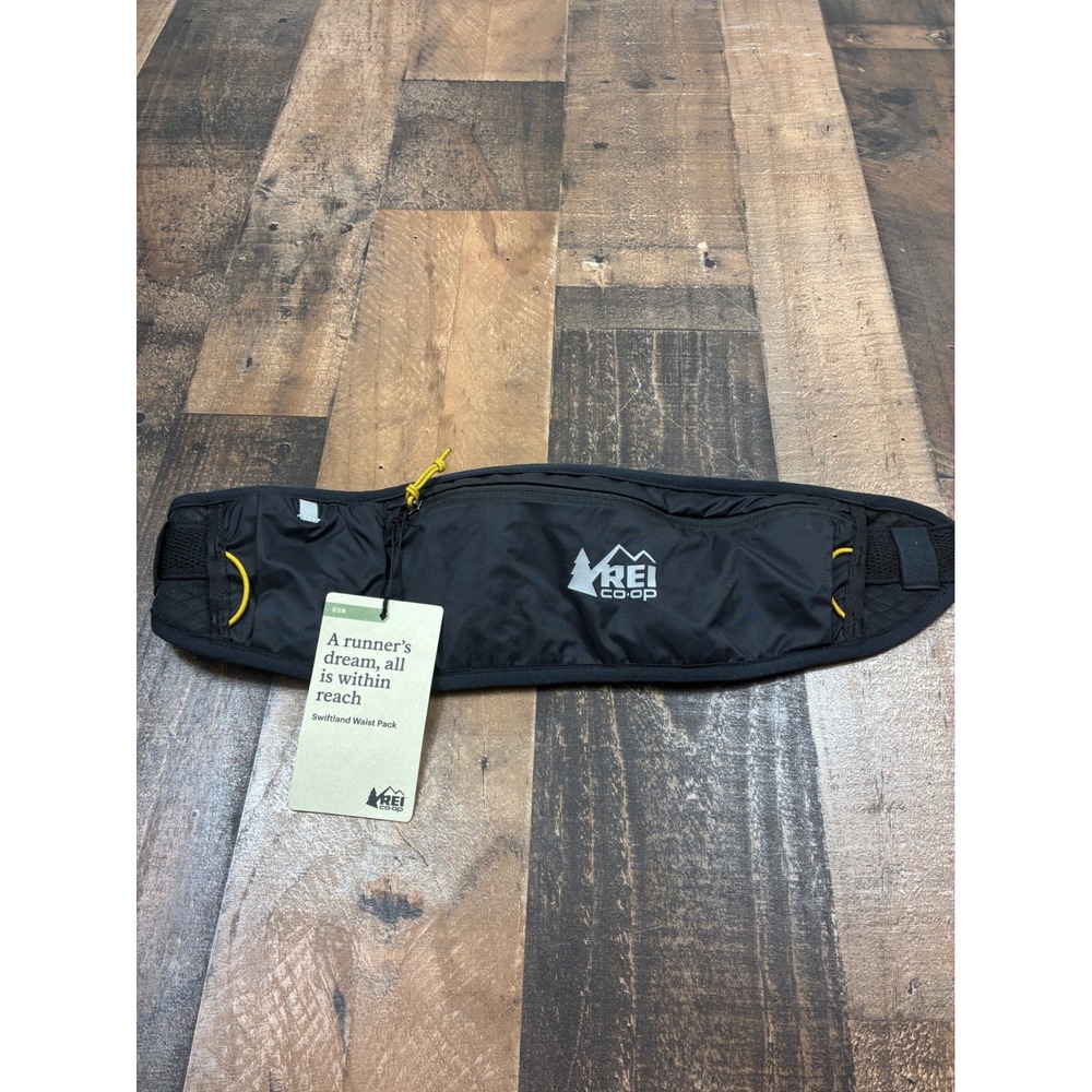 REI Co-op Swiftland Waist Pack Black Running Belt Hydration Hip Bag New